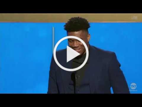 Giannis Antetokounmpo Gets Emotional While Delivering Powerful NBA MVP Speech