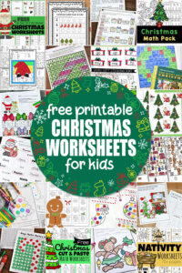 150+ FREE Christmas worksheets, fun printables, holiday science experiments, December activities, and easy cute crafts for kids of all ages!
