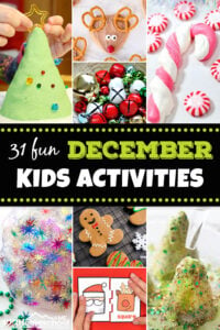 31 Fun December Activities for Kids - lots of fun, clever ideas with as anta, reindeer, gingerbread, christmas tree, and more themes for toddler, preschool, prek, kindergarten, and elementary age kids. #decemberactivities #christmasactivities #kidsactivities