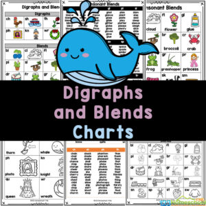 Learn the difference between consonant blends and digraphs with this handy FREE printable chart with a list to easily learn and remember.