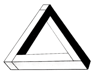 Impossible Triangle Optical Illusion