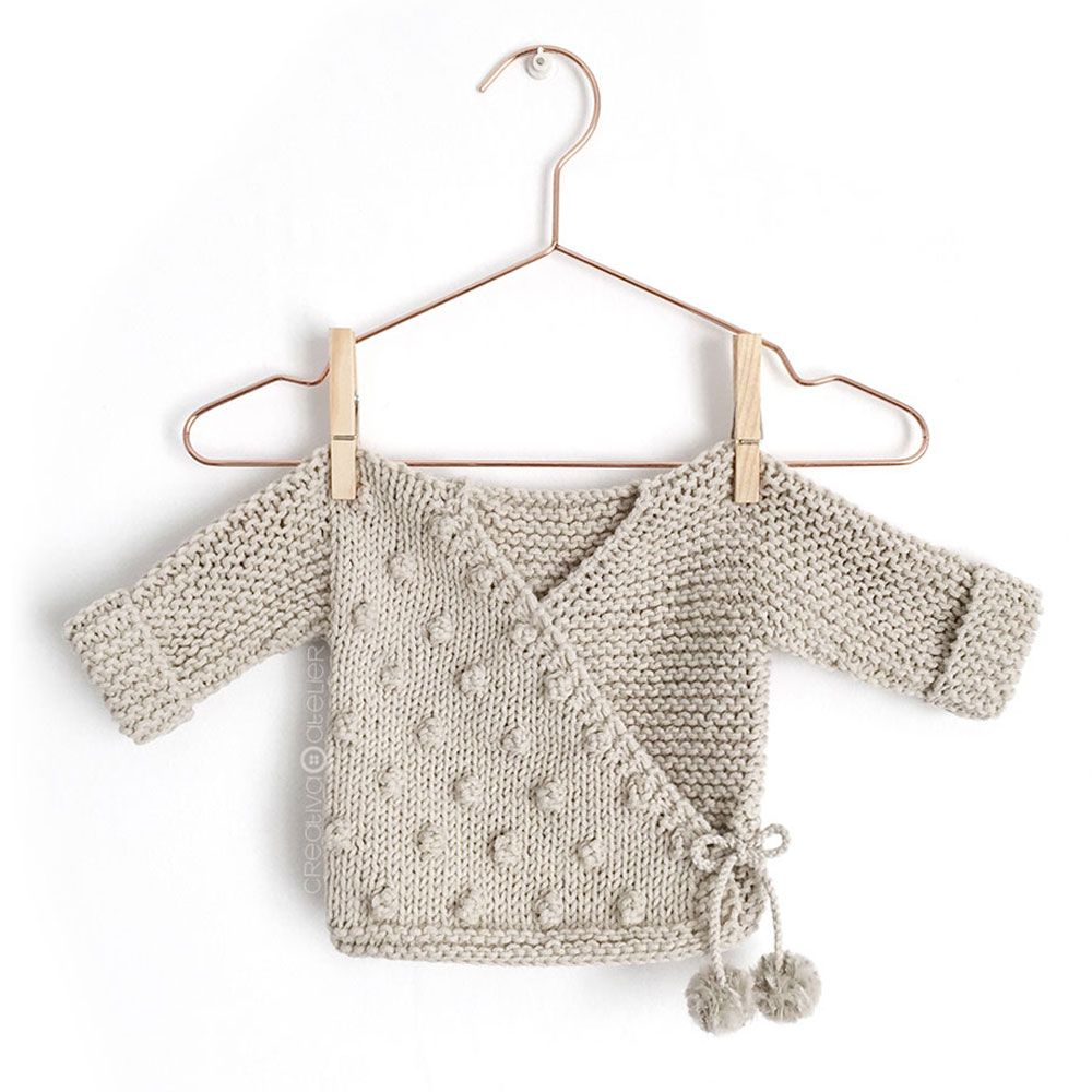 How to make a baby knitted KIMONO JACKET - Pattern & tutorial