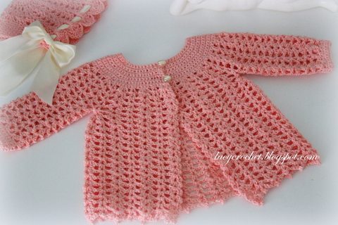 crochet vintage pattern baby sweater