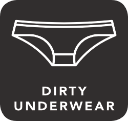 icon of dirty underwear item which is unacceptable for recycling