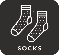 icon of socks which are unacceptable for recycling
