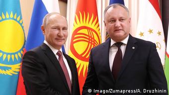 Moskau Putin und Igor Dodon Präsident Moldawien (Imago/Zumapress/A. Druzhinin)