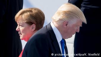 US-Präsident Donald Trump und Kanzlerin Merkel (picture-alliance/dpa/K. Nietfeld)