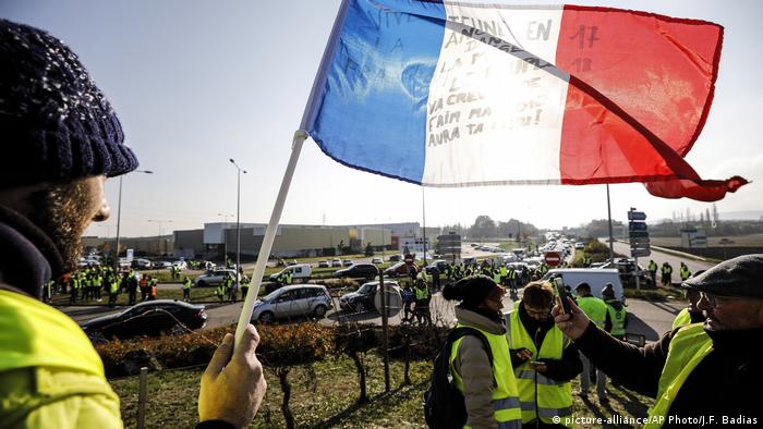 Frankreich Gelbwesten-Protest in Molsheim (picture-alliance/AP Photo/J.F. Badias)