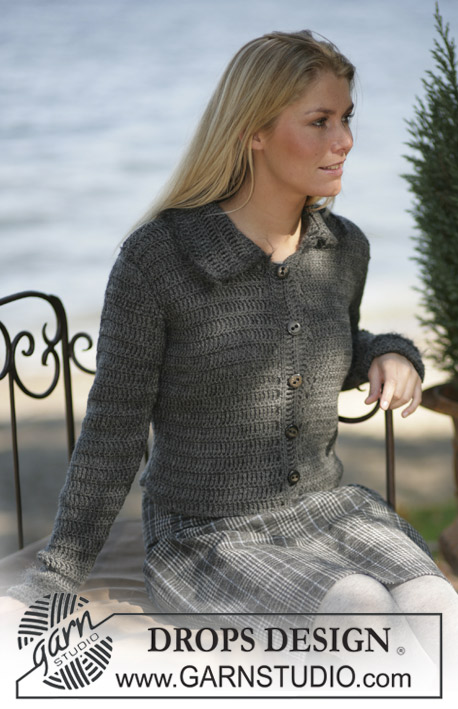 Image result for DROPS 97-6 by DROPS Design DROPS Crochet cardigan in “Karisma” with edges in Vienna