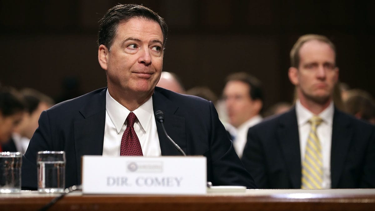 James Comey Testifies At Senate Hearing On Russian Interference In US Election