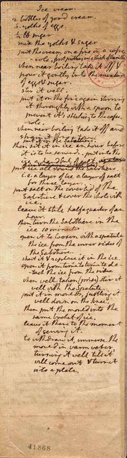 The Original Thomas Jefferson Ice Cream Recipe to use for National Ice Cream Day