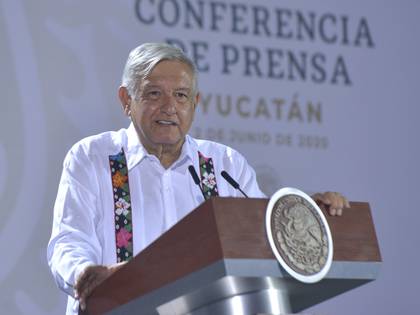 Yucatán, México, 2 de junio de 2020.
Andrés Manuel López Obrador, presidente Constitucional de los Estados Unidos Mexicanos en conferencia de prensa desde Yucatán.
Foto: Presidencia