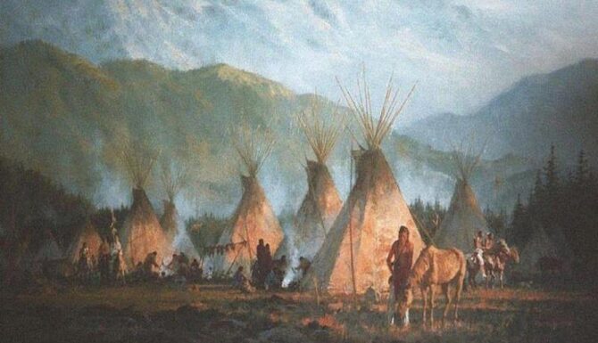 Native American village