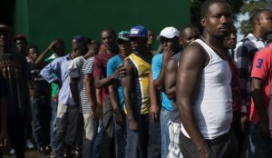 African migrants protest denial of passage through Mexico to get to the United States