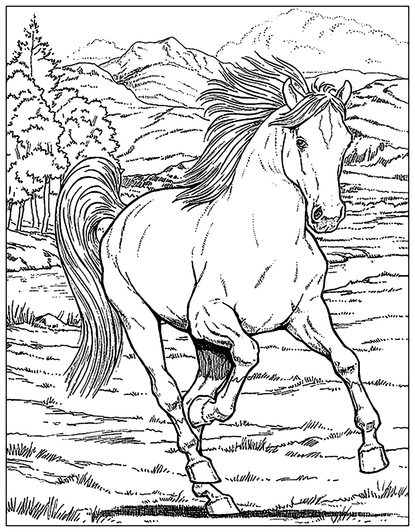 A galloping horse
