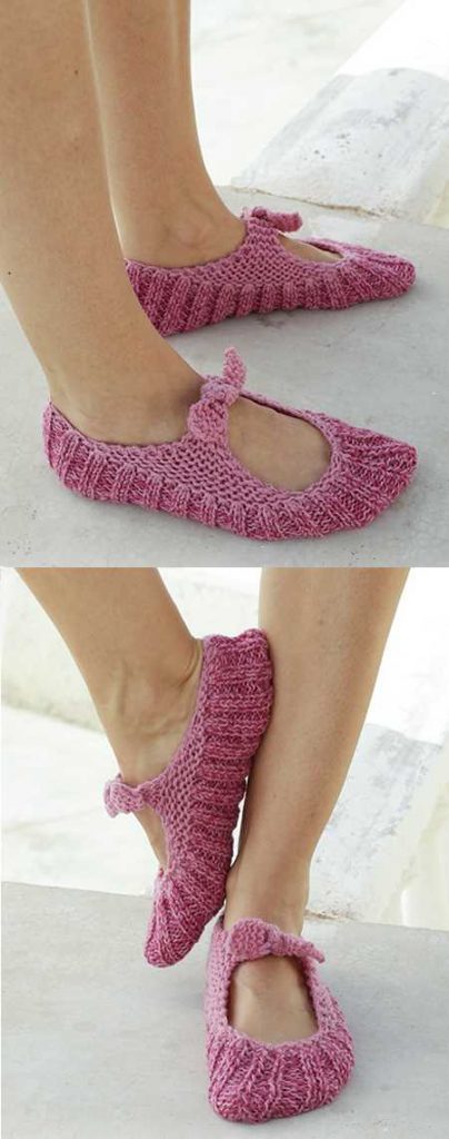 Free Easy Slippers Knitting Pattern