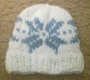 snowflake preemie hat