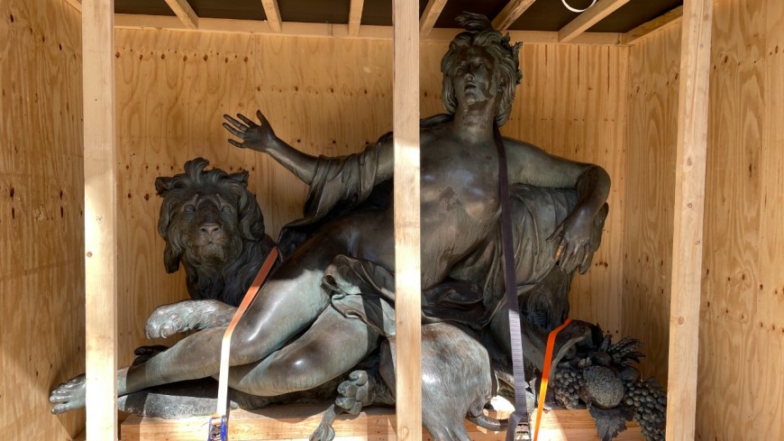 Lyon : les statues du Rh&ocirc;ne et de la Sa&ocirc;ne sauv&eacute;es par le Mus&eacute;e des Beaux-Arts