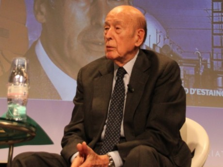 Valéry Giscard d'Estaing, lors de sa venue à l'emlyon en 2015 - LyonMag