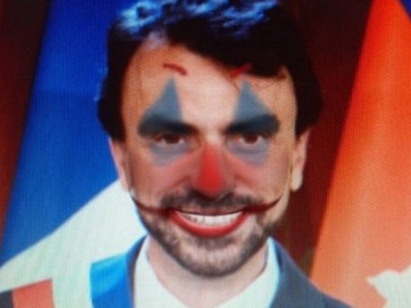 Grégory Doucet grimé en clown - DR