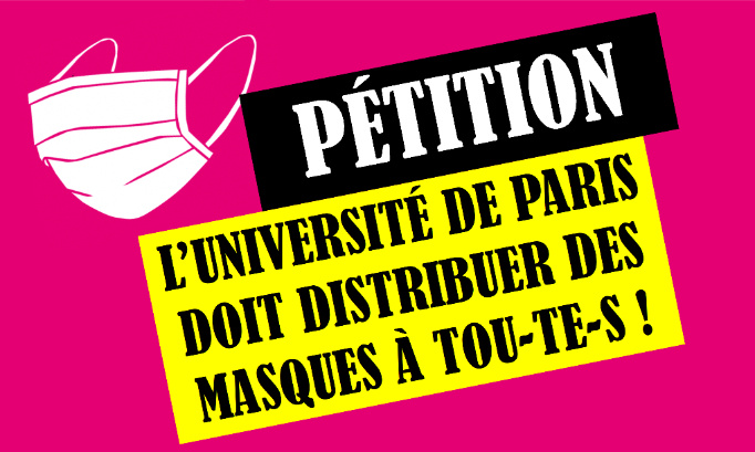 L'Université de Paris doit distribuer des masques à tou-te-s !
