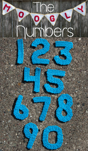 The Moogly Crochet Numbers - free patterns for 0-9! #crochet