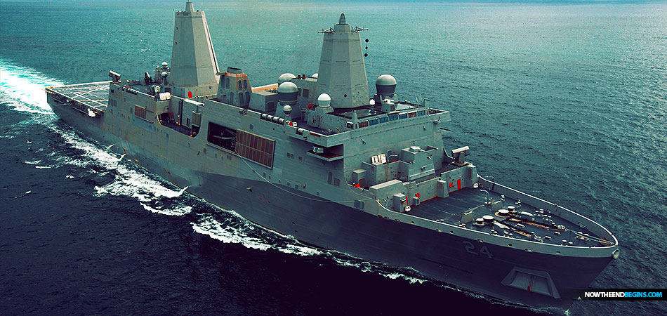 The San Antonio-class amphibious transport dock ship USS Arlington (LPD 24) departs her homeport of Naval Station Norfolk.