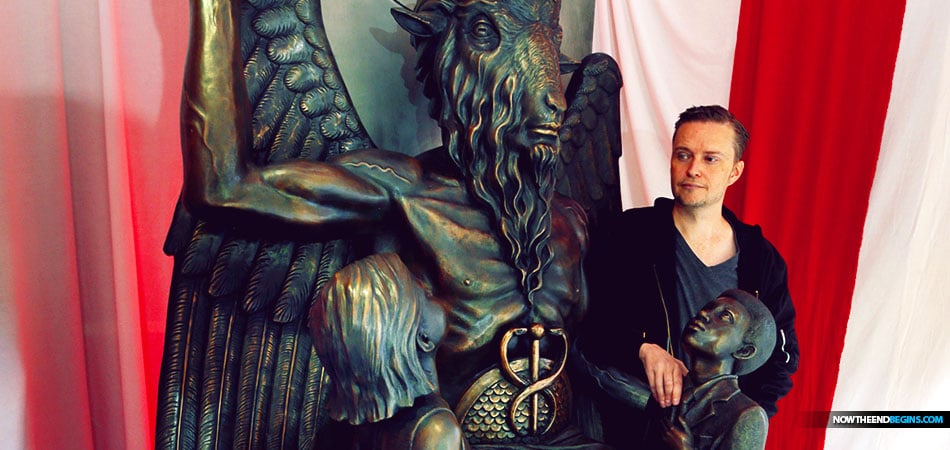 SALEM, MA: September 27, 2019: Lucien Greaves of the Satanic Temple in Salem, Massachusetts. (Staff photo By Nicolaus Czarnecki/MediaNews Group/Boston Herald)