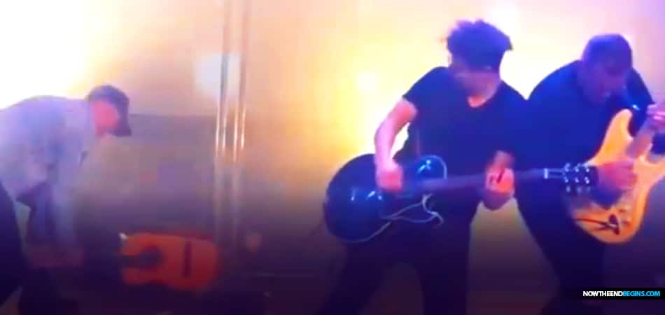 The lead pastor of Hillsong Church Sweden, Andreas Nielsen, smashed his guitar to pieces while “Eye of the Tiger” by Survivor was being performed as a part of the worship service.