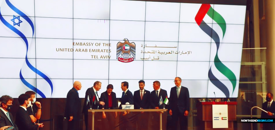 abraham-accords-uae-opens-embassy-tel-aviv-stock-exchange-israel-peace-treaty-covenant-end-times-king-james-bible-prophecy-nteb