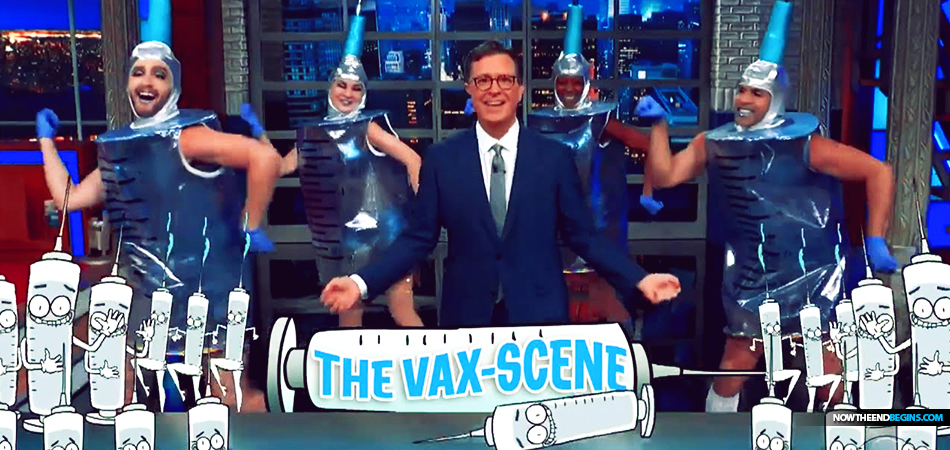 stephen-colbert-late-show-vax-scene-covid-vaccine-liberalism-is-mental-disorder-police-state-democrats
