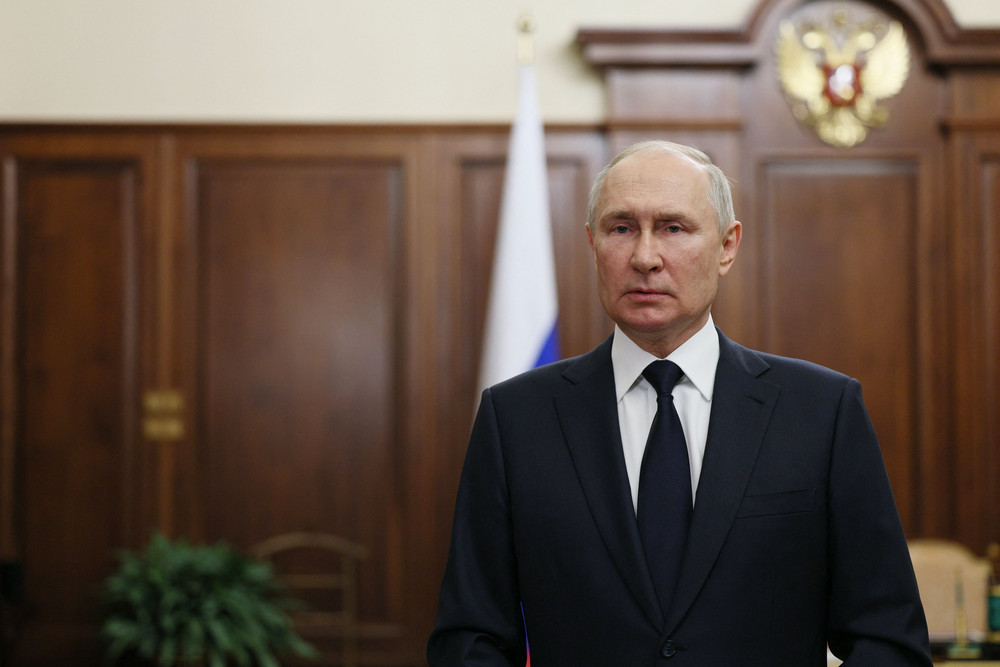 Vladimir Putin pictured.