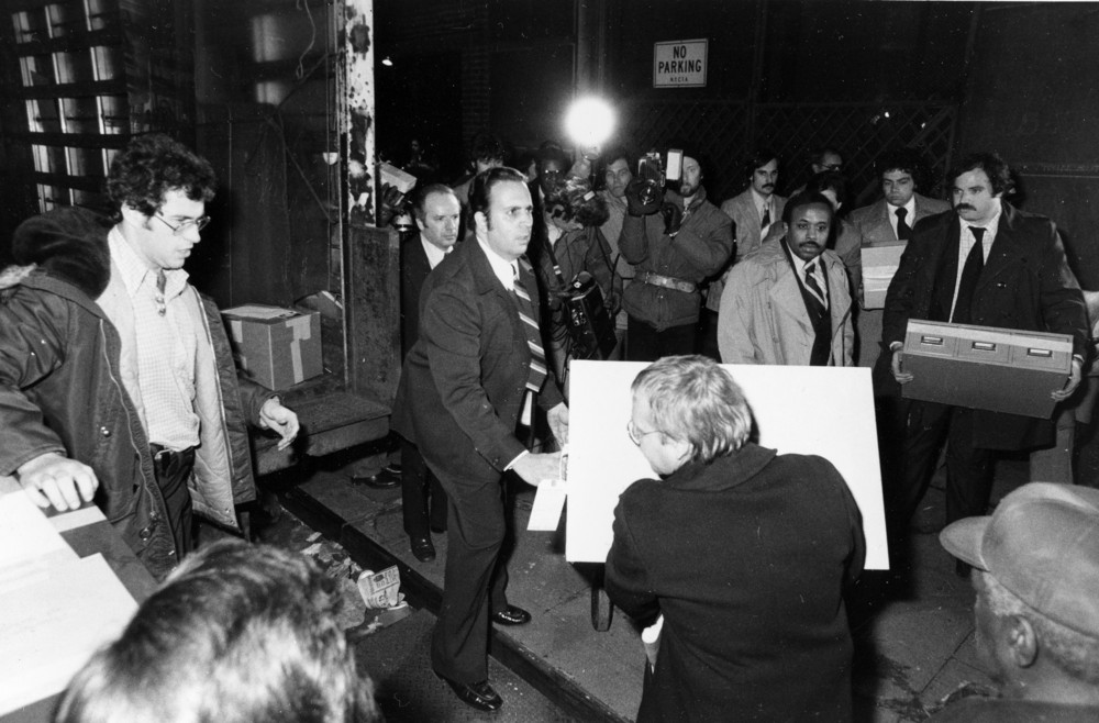 On this date in 1978: U.S. Treasury agents load boxes of files and records from New York nightclub Studio 54 into trucks to transfer to government offices. Co-owner of the nightclub Ian Schrager was arrested earlier for cocaine possession during an IRS search of the club's books. The owners of the club ultimately pled guilty to tax evasion.