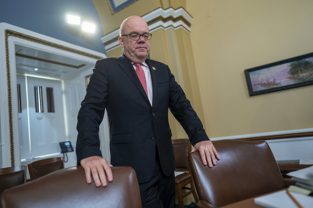 The House Rules Committee Ranking Member Jim McGovern, D-Mass., arrives as the panel meets to prepare spending bills to fund the government and avert a shutdown, at the Capitol in Washington, Friday, Sept. 22, 2023. (AP Photo/J. Scott Applewhite)