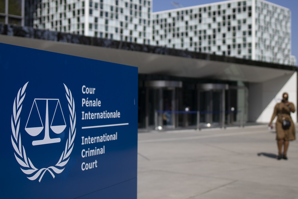 The exterior view of the International Criminal Court is pictured in The Hague, Netherlands.