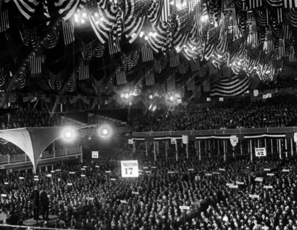 On this date in 1920: The Republican National Convention begins in the Chicago Coliseum with William Hays, chairman of the RNC, introducing Senator Henry Cabot Lodge before his keynote address. Republicans nominated Warren G. Harding, who won the presidency. 