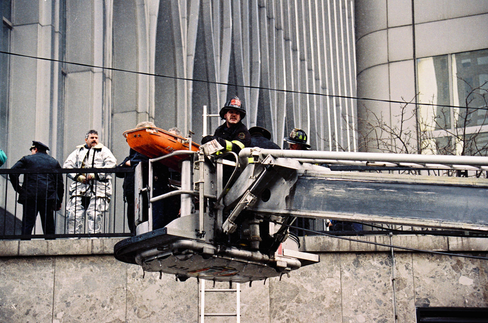 On this date in 1993: Firefighters remove an explosion victim on a gurney outside one of the World Trade Center's twin towers in New York, after a car bomb in an underground garage rocked the complex. Six people were killed and hundreds injured in a blast that forced thousands to escape the buildings down dark, smoke-filled stairs. 