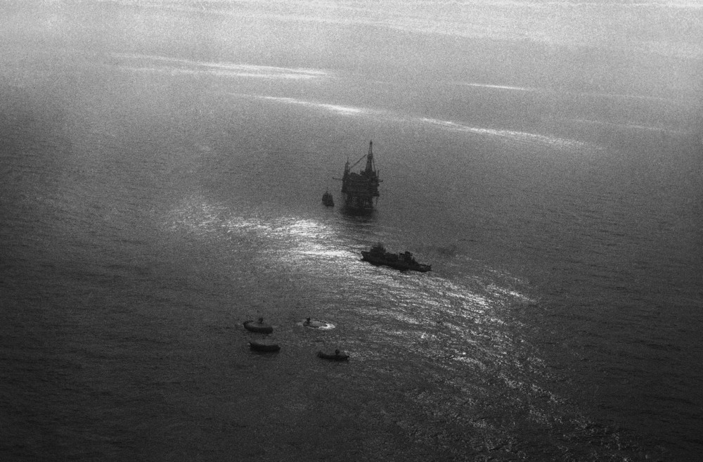 On this date in 1980: Pillars of a floating platform are all that remain after a storm in the North Sea that caused the accommodation platform to collapse, killing 120. It was Norway's largest ever industrial disaster. 