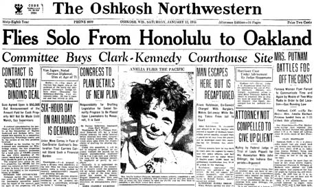 Image result for in 1935 amelia earhart becomes the first woman to fly solo  across the pacific