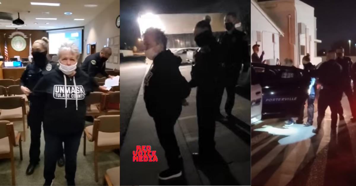 Elderly Woman Handcuffed By Police For Not Wearing Mask Properly At City Council Meeting [Video]