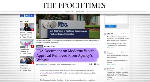 FDA Suddenly Removes Data on Moderna Vaccine Approval, Showed Massive Heart Inflammation Increase
