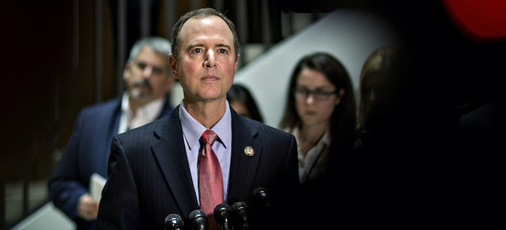 Adam Schiff at a news conference on Capitol Hill. (photo: Andrew Harrer/Getty Images)