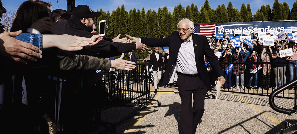 Sanders in Warren, Mich., during his spring tour of battle ground states Devin Yalkin. (photo: TIME)