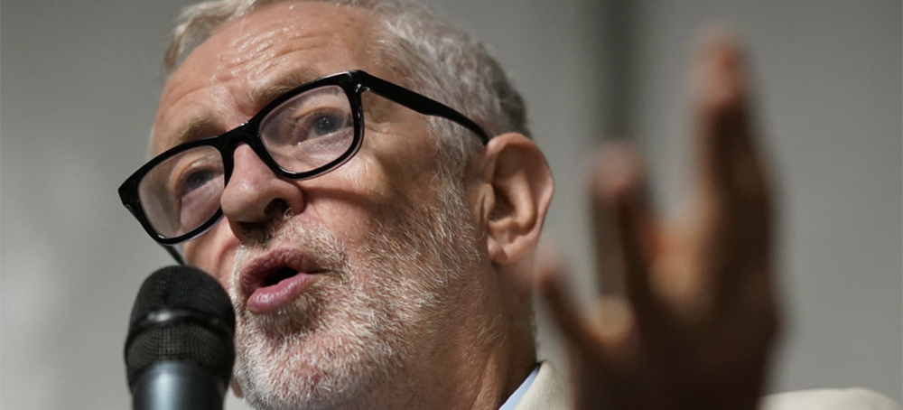 Jeremy Corbyn attends a People's Assembly event on October 4, 2021, in Manchester, England. (photo: Ian Forsyth/Getty Images)