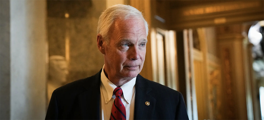 Senator Ron Johnson said that Republican lawmakers in Wisconsin should unilaterally assert control of federal elections. (photo: Sarahbeth Maney/NYT)