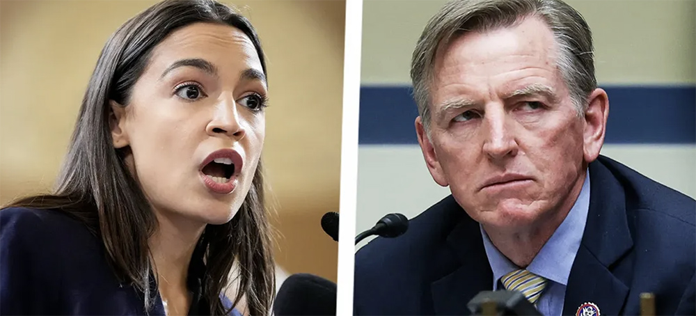 Alexandria Ocasio-Cortez and Paul Gosar. (image: Salon/Getty Images)