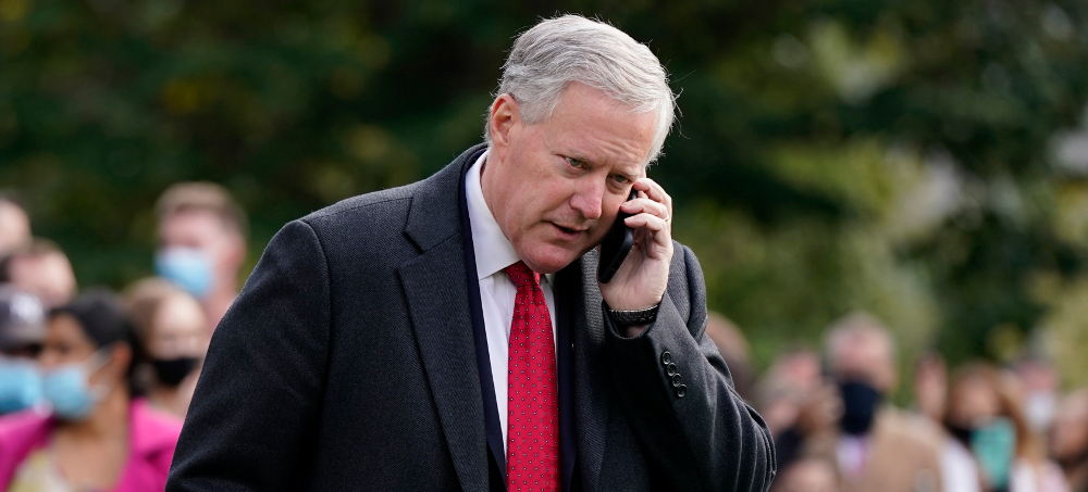 Mark Meadows speaks to reporters December 18, as the House votes to impeach Donald Trump. (photo: Drew Angerer/Getty)