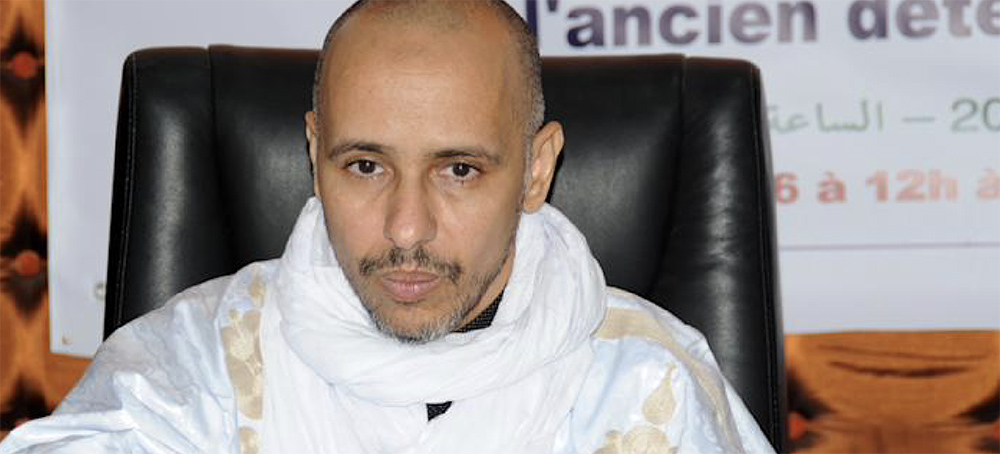 Former Guantánamo prisoner Mohamedou Ould Slahi at a press conference in Nouakchott, Mauritania, in 2016. (photo: Stringer/AFP/Getty Images)