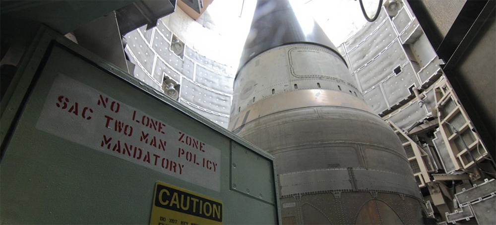 Hundreds of nuclear weapons are still actively deployed in subterranean missile silos. Here, a decommissioned Titan II missile is shown in an Arizona silo. (photo: Sam Howzit/UCSUSA)