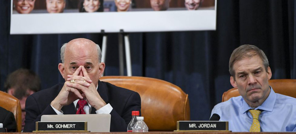 Republican Congressmen Louie Gohmert of Texas and Jim Jordan of Ohio. (photo: Jonathan Newton/Getty)